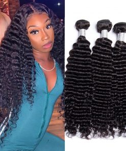 Brazilian Deep Wave Bundles Curly Natural Black