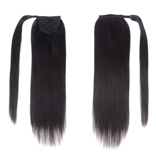 Straight Brazilian Remy With Clip In Pony Tail - Image 2