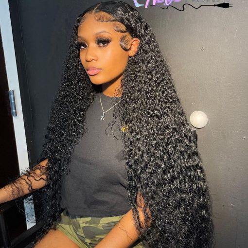 Brazilian Water Wave Lace Front Wig Curly Remy
