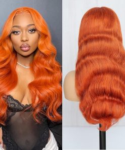 Ginger Body Wave Transparent Lace Front Human Hair Wig