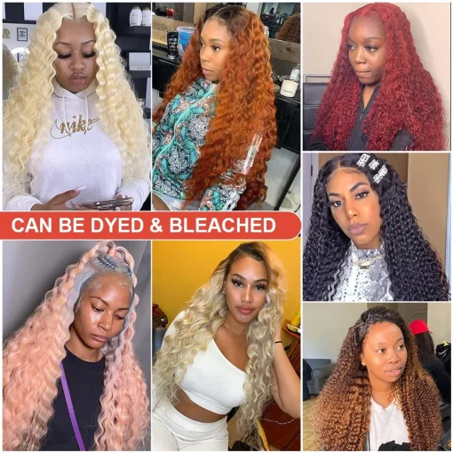Curly Glueless Brazilian Frontal Wigs Ready to Wear HD Lace Deep Wave - Image 5