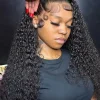 Curly Knot-Free Full Frontal HD Lace Deep Wave