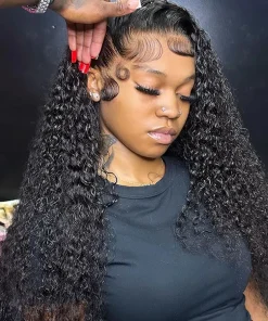 Curly Knot-Free Full Frontal HD Lace Deep Wave