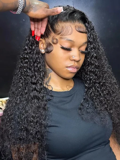 Curly Knot-Free Full Frontal HD Lace Deep Wave