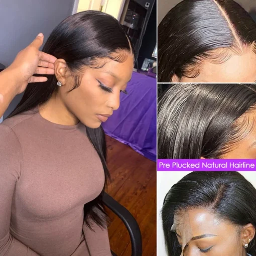 Peruvian Straight Lace Front Wig Bone Straight - Image 2