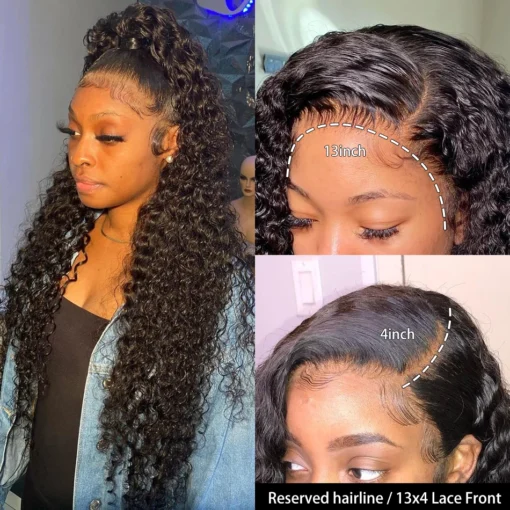 Wet And Wavy Full Lace Front Human Hair Wig - Image 3