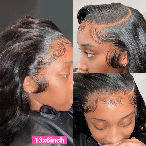 Body Wave Lace Front Wigs Human Hair Pre Plucked with Baby Hair 180% Density Virgin Hair - Image 3