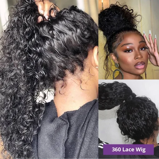 Water Wave Curly Lace Frontal Wigs 13X6 HD Deep Wave - Image 5
