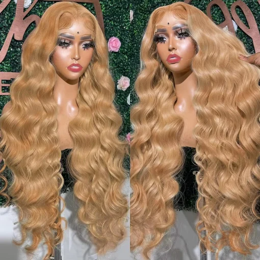 Honey Blonde #27 Lace Front Body Wave Human Hair Wig - Image 2