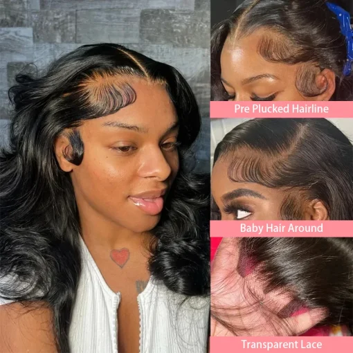 13x4 Short Body Wave Lace Frontal Bob Wig 200% Density Brazilian Remy - Image 5