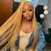 Honey Blonde Brazilian Straight HD Lace Front Wig