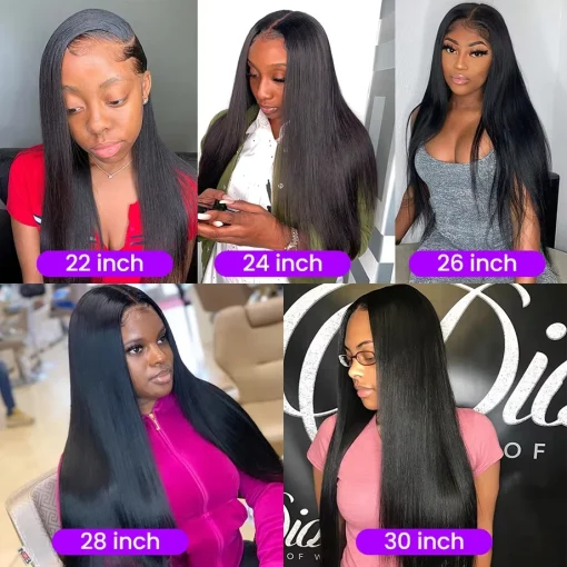 Brazilian Straight HD Human Hair Lace Frontal Wig - Image 5