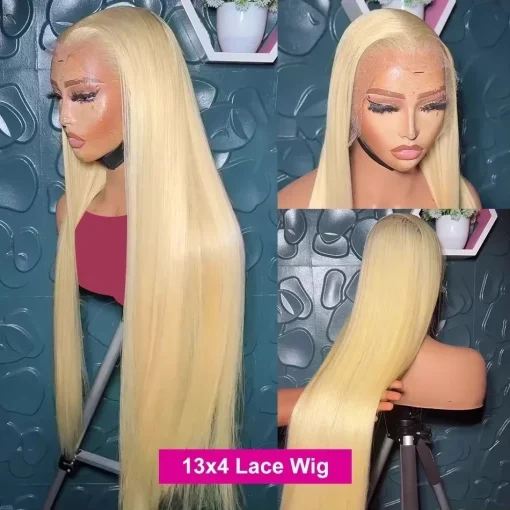 Blonde Lace Front Wig Human Hair 613 HD - Image 4