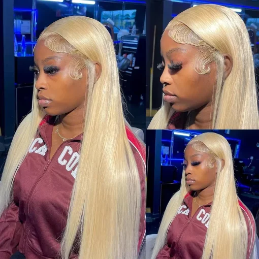 Blonde Lace Front Wig Human Hair 613 HD - Image 2
