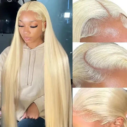 Blonde Lace Front Wig Human Hair 613 HD