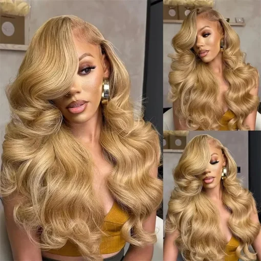 Honey Blonde #27 Lace Front Body Wave Human Hair Wig - Image 4