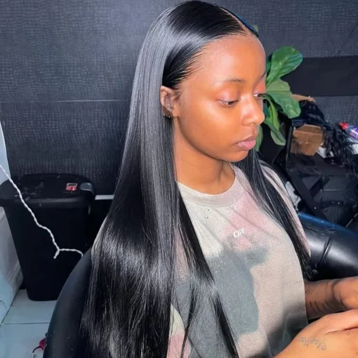 Peruvian Straight Lace Front Wig Bone Straight