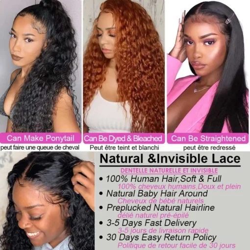 Water Wave Lace Front Wig Hd Brazilian Remy - Image 10