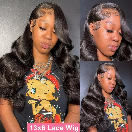 Body Wave  RemyHuman Hair Wig Wavy - Image 3